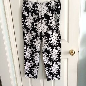 Charter Club Black and White Floral  Pants